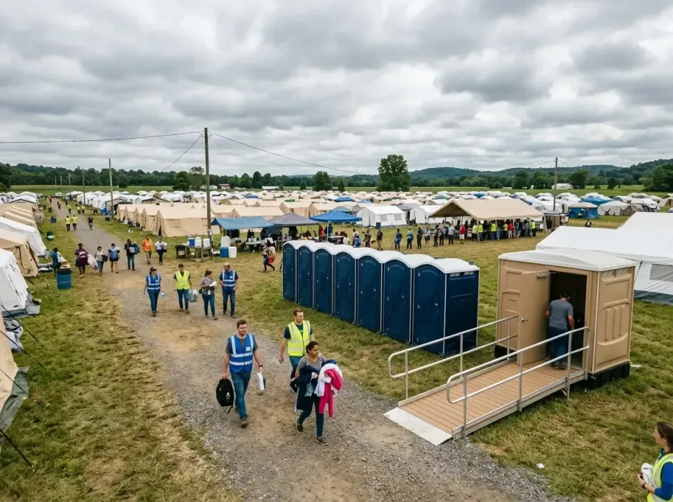 disaster-relief-camp-restrooms-010 — frequently asked questions, Dumpster & Portable Bathrooms Rental in Van Buren, AR
